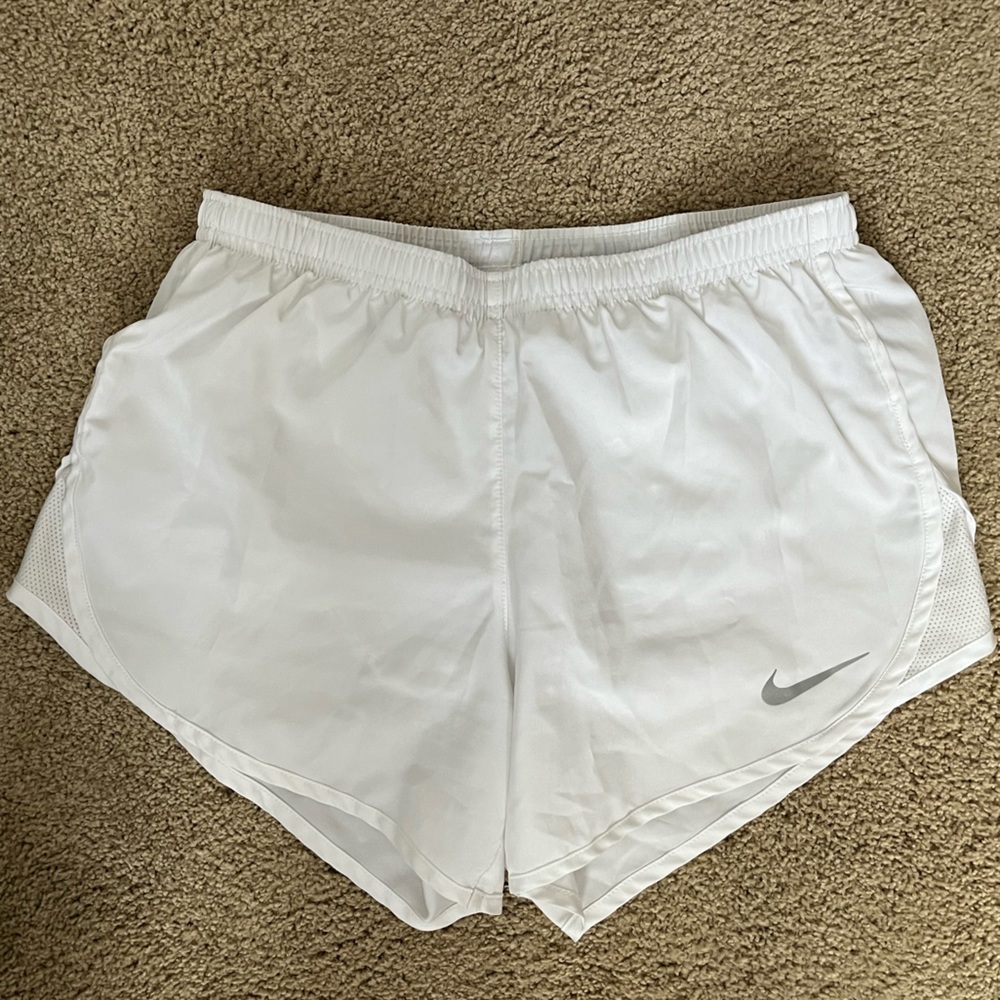 white athletic shorts